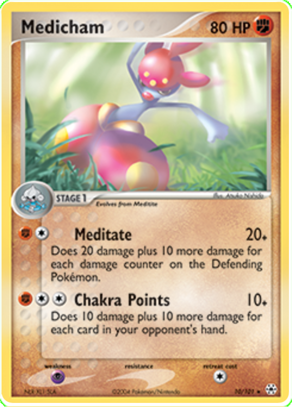 Medicham EX Hidden Legends 10 Pokemon Card