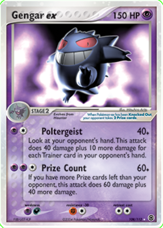 Gengar ex - EX FireRed & LeafGreen #108 Pokemon Card