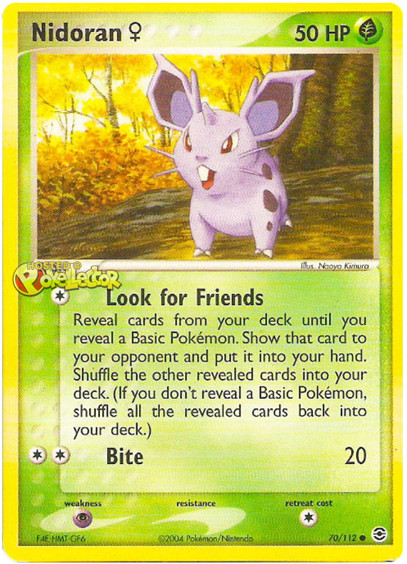 strå kiwi Intuition Nidoran(F) - EX FireRed & LeafGreen #70 Pokemon Card