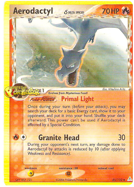 Aerodactyl - 35/110 Holon Phantoms Reverse Holo Rare Stamped Pokemon - –  The PokéTrade Emporium